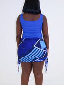 Lauri Ruched Mesh Mini Skirt